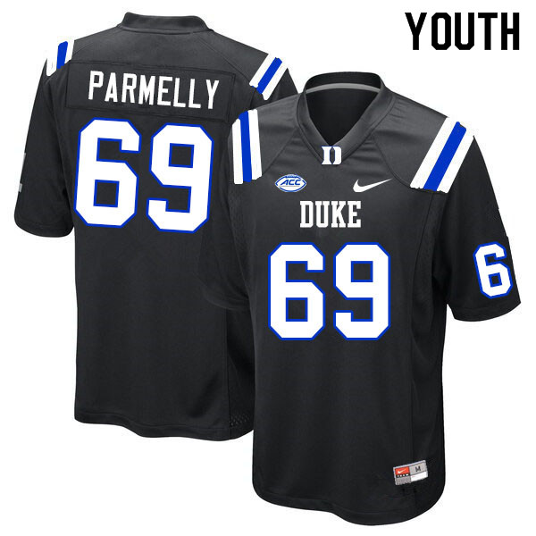 Youth #69 Kade Parmelly Duke Blue Devils College Football Jerseys Sale-Black